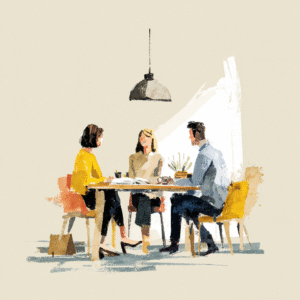 Réunion entre 3 personnes